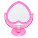 thumbnail image 1 of EeaseMX Espejo de maquillaje con forma de corazón, acrílico transparente de dos caras, espejo decorativo de escritorio para el hogar (rosa), 1 of 7