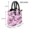 thumbnail image 2 of Single Shoulder Bag Rivet Bag 7.48×7.48×3.94in Removable Shoulder Belt Can Be Held Or Diagonal Across A Variety Of Matching Styles Texture Military Camouflage Pattern Abstract Pink_3, 2 of 6