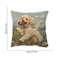 thumbnail image 3 of Tuvgenk Polyester Throw Pillow Covers Embroidered 18x18 In Indoors Pillowcases Soft Dog Multicolor for Couch, 3 of 6