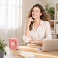 thumbnail image 4 of Small USB Desk Fan 4.7 Inch, Plug-in Personal Desktop Fan, Quiet One-Button Mini Table Fan for Office Bedroom Dorm, 4 of 5