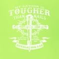 thumbnail image 3 of Wild Bobby, My Savior Is Tougher Than Nails Revelation 1:18, Inspirational Christian, Men Graphic Tee, Safety Green, Medium, 3 of 5