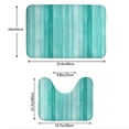 thumbnail image 3 of Xecao Teal Turquoise 2-Piece Vintage Seamless Anti-Skid Mat Set, featuring a stylish pattern for a safe and elegant toilet rug experience, 3 of 6