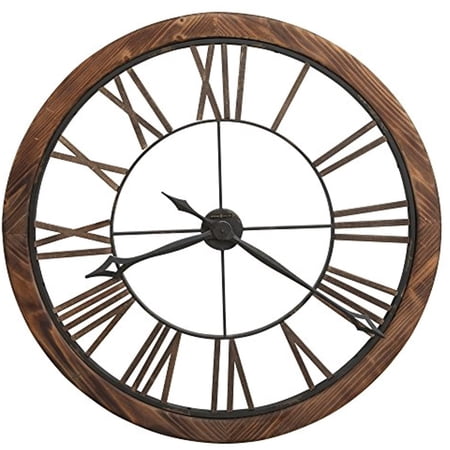 Howard Miller Thatcher Wall Clock 625-623 Oversized Metal and Wood with Quartz Movement