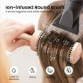 thumbnail image 2 of Round Hair Brush, 2.1 inch Nano Ion Thermal Ceramic Tech, Large Round Brush for Blow Drying & Styling, Maximum Volume and Shine, Barrel 2.1 inch, for Thick Curly Hair, Unisex, 2 of 4