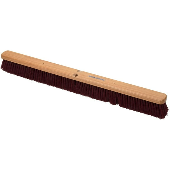 PRO SOURCE Heavy Duty Rough-Surface Push Broom Head with Threaded Block: Extra-Wide 36 inch