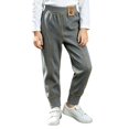 thumbnail image 2 of Nilvkv Girls Sweatpants, Kids Pants, Fleece-Lined Cuffed Joggers with Elastic Waist Pockets and Seamless Finish for School and Fall Wear Gray 0-1 Year, 2 of 8