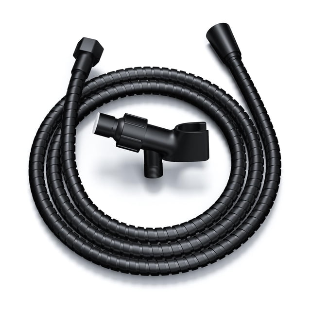 Soporte para cabezal de ducha con manguera MAYYAYA 150 cm ajustable negro