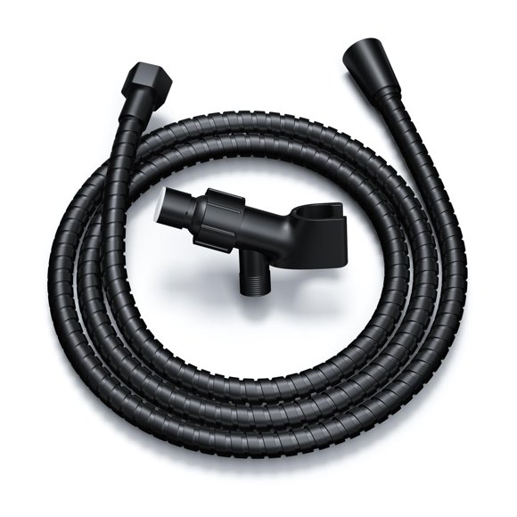 Soporte para cabezal de ducha con manguera MAYYAYA 150 cm ajustable negro