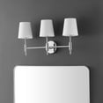 thumbnail image 3 of SAFAVIEH Darya 3-Light LED Orb Metal Wall Sconce with White Shade, 3 of 5