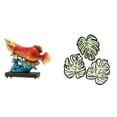 thumbnail image 1 of Estatua de pez,Estatua de pez arowana,decoración Feng Shui para estante/escritorio,Placa de pared con hojas de palma,Decoración de pared de madera con hojas de palma,Adorno de madera para, 1 of 8