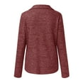 thumbnail image 2 of Vedolay Casual Jackets for Women Fashion Solid Color Casual Long Button Down Pocket Casual Jacket,Red XXL, 2 of 4