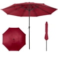 thumbnail image 2 of Pure Garden 9FT Outdoor Vented Patio Umbrella with Easy Crank (Red), 2 of 9