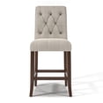 thumbnail image 3 of Furniture of America Landon Chaises de Pub Capitonnées en Tissu, Beige (Ensemble de 2), 3 of 8