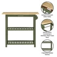 thumbnail image 3 of Designs2Go Three-Tier Butcher Block Kitchen Prep Island w/Drawer in Green Wood, 3 of 15