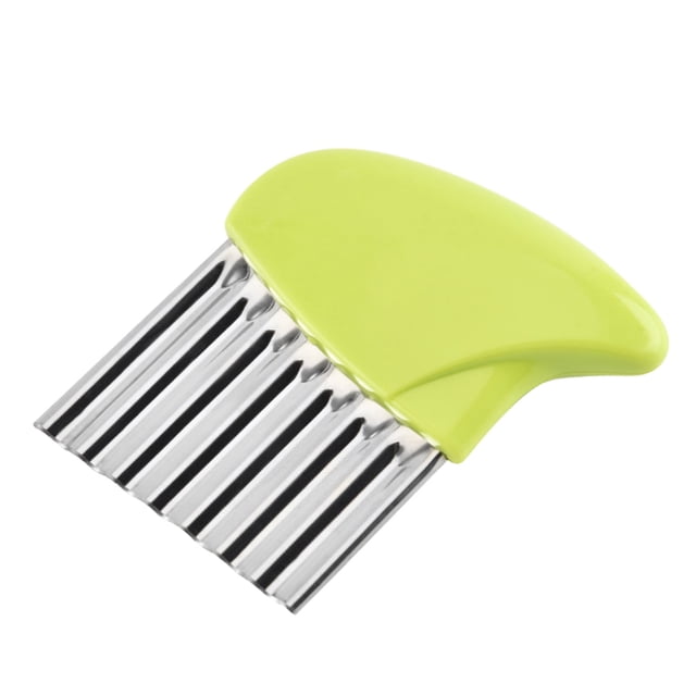 Cortador de papas ondulado, cortador de papas fritas, cuchillo multiusos para ensaladas, verduras, frutas y papas fritas, cortador de pepino de acero inoxidable y picador de zanahorias.