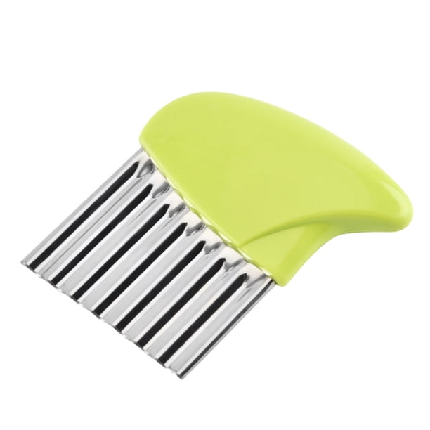 Cortador de papas ondulado, cortador de papas fritas, cuchillo multiusos para ensaladas, verduras, frutas y papas fritas, cortador de pepino de acero inoxidable y picador de zanahorias.