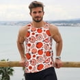 thumbnail image 6 of Lsque Hand Drawn Tomatoes Pattern Mens Tank Tops Muscle Athletic Quick Dry Sleeveless Workout Fitness T Shirts Beach Tank Top, Loose-fit Sleeveless Shirt for Men-X-Large, 6 of 7