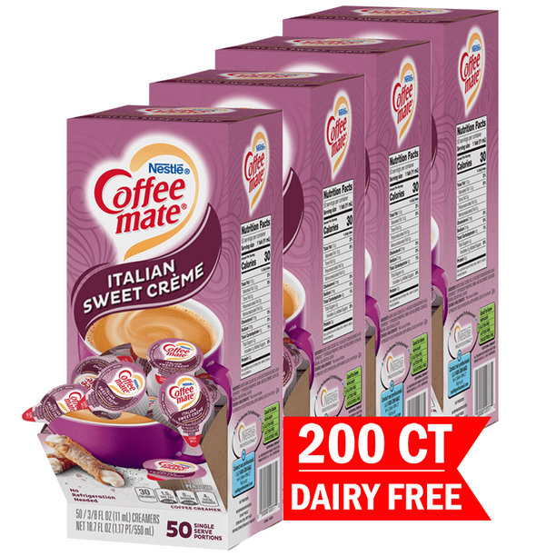 Coffee Mate Italian Sweet Creme Liquid Coffee Creamer Singles, Lactose