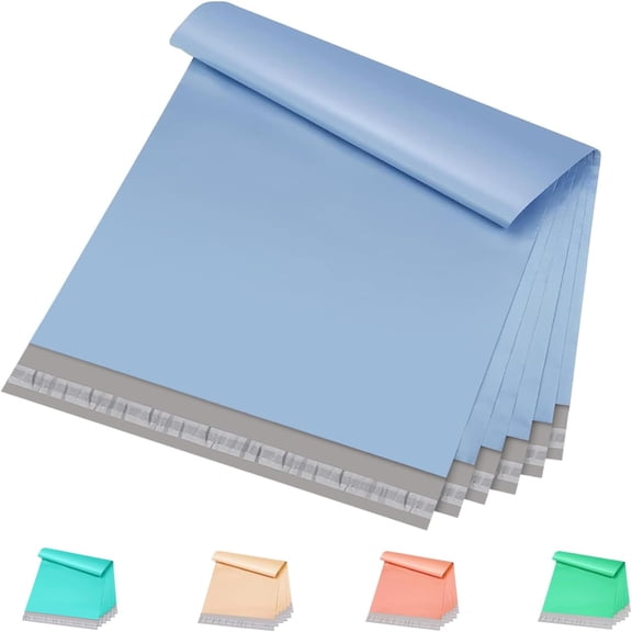 100 Pcs 10x13 Poly Mailers, Medium Shipping Envelopes for Clothing, Sturdy Waterproof Mailing Bags, Business Packaging Solution, Tear-Proof Poly Bags, Blue