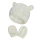 thumbnail image 1 of S Gorro de punto de algodón Gorro cálido de invierno para niños y niñas Gorros con pompones dobles Guantes, 1 of 5