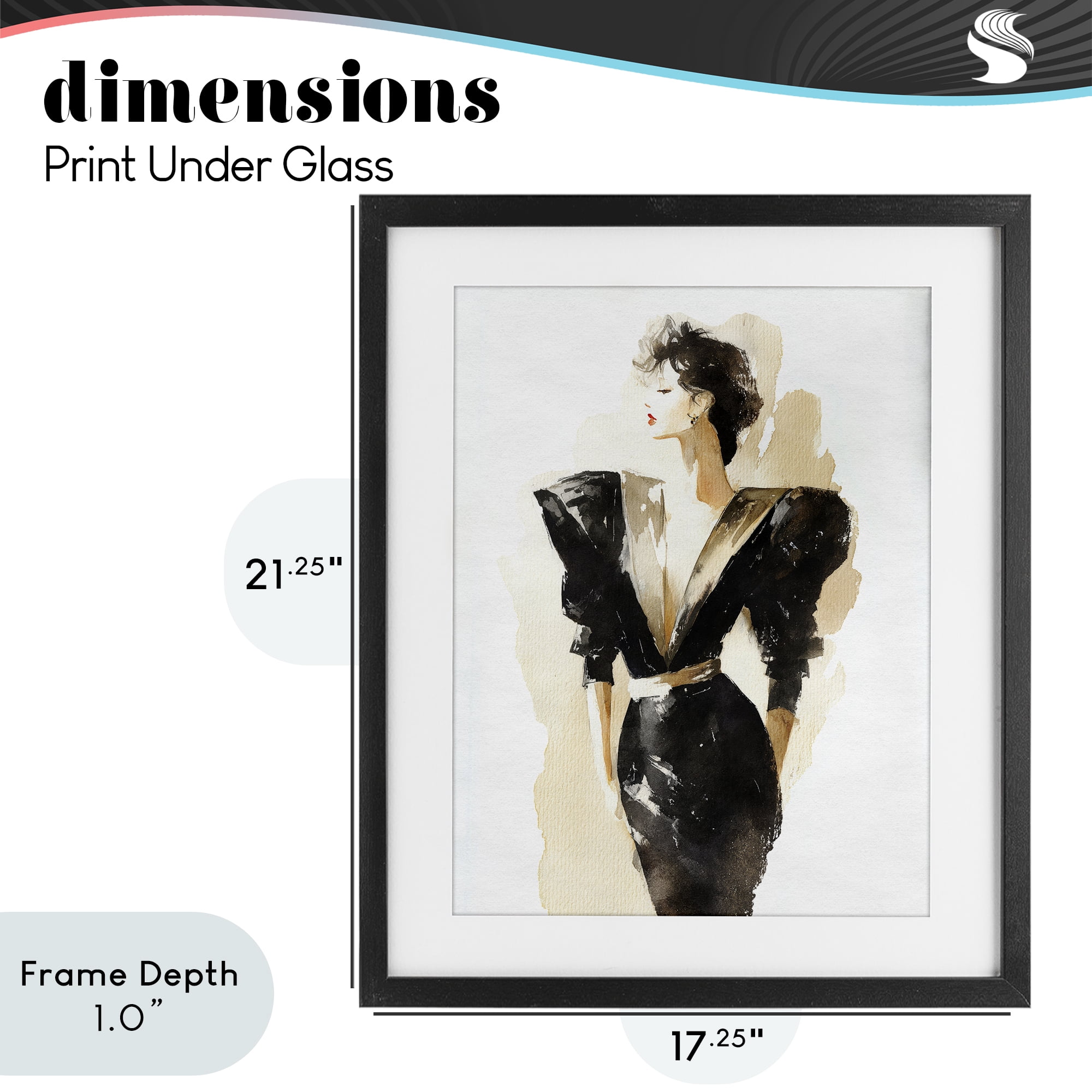 Stupell Industries Timeless Velvet Attitude Black Framed Print Under Glass, design by Svetlana Aleynikova