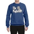 thumbnail image 2 of Wild Bobby,The Pugfather Funny Godfather Movie Logo Pug Parody, Father's Day, Unisex Crewneck Graphic Sweatshirt, Vintage Heather Blue, Medium, 2 of 3