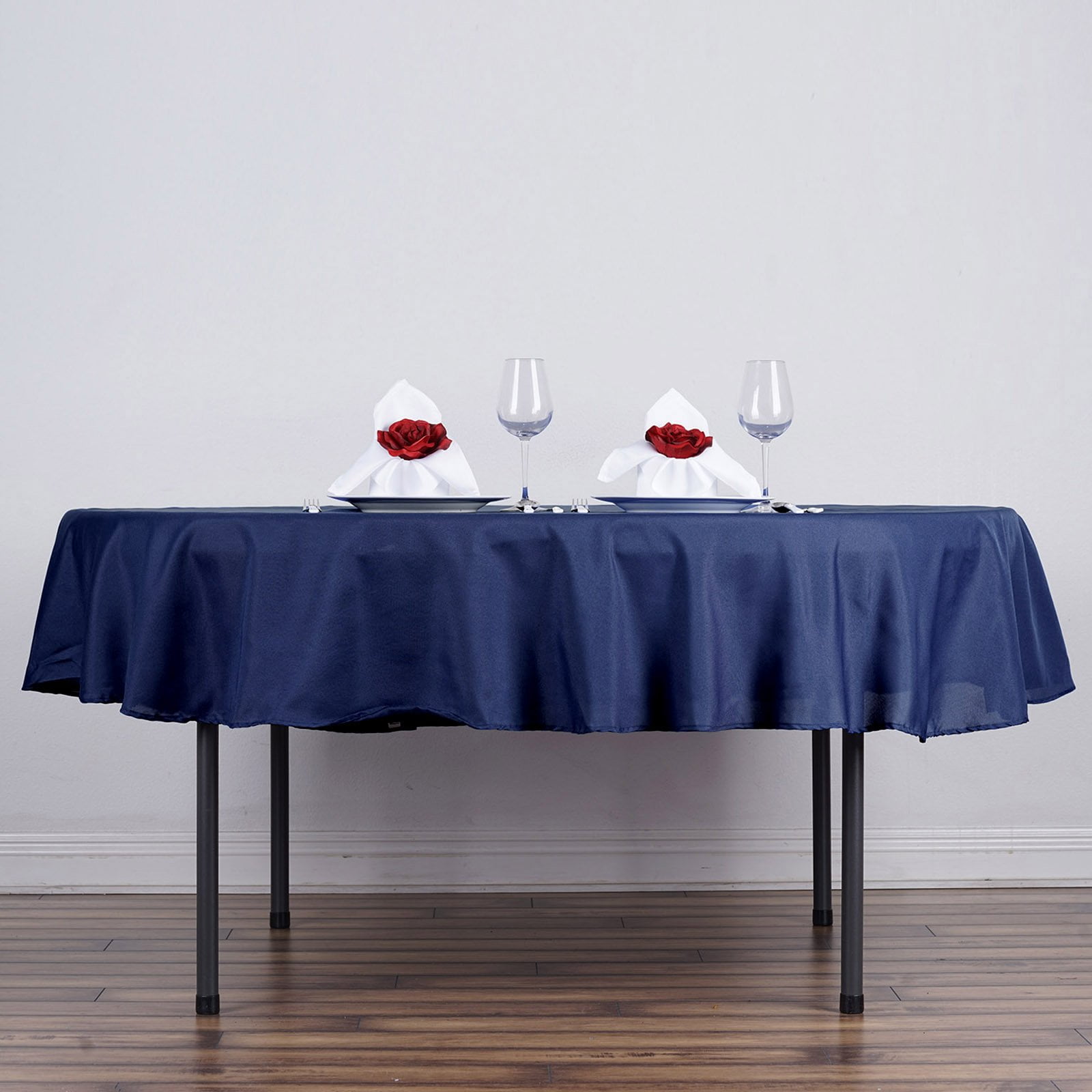 Efavormart 70" NAVY BLUE Wholesale Linens Polyester Tablecloths Round