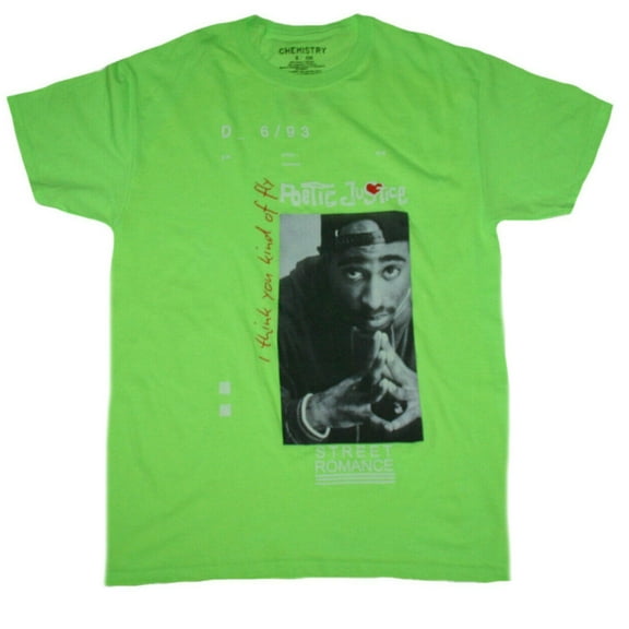 Poetic Justice Street Romance "I Think You Kind Of Fly" Men's Neon Green T-Shirt