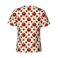 thumbnail image 6 of Vsdgher Fruit Apples Print Men's Dry Fit Mesh Athletic Shirts Moisture Wicking Tennis T-Shirt Tops, 6 of 9
