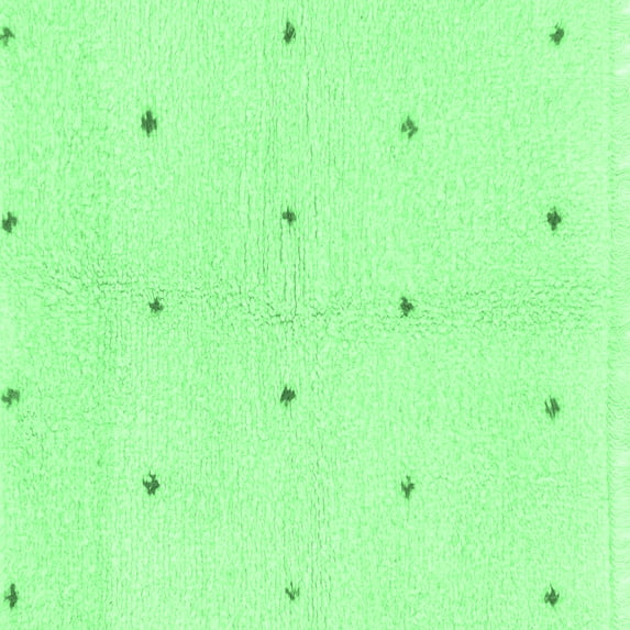 Ahgly Company Indoor Square Solid Emerald Green Modern Area Rugs, 3' Square