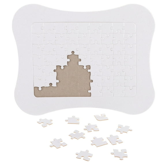 LOLIPPYY White Blank Puzzle Pieces for Sublimation, Fun for Classroom Activities and Family Gatherings, 20-Piece Set
