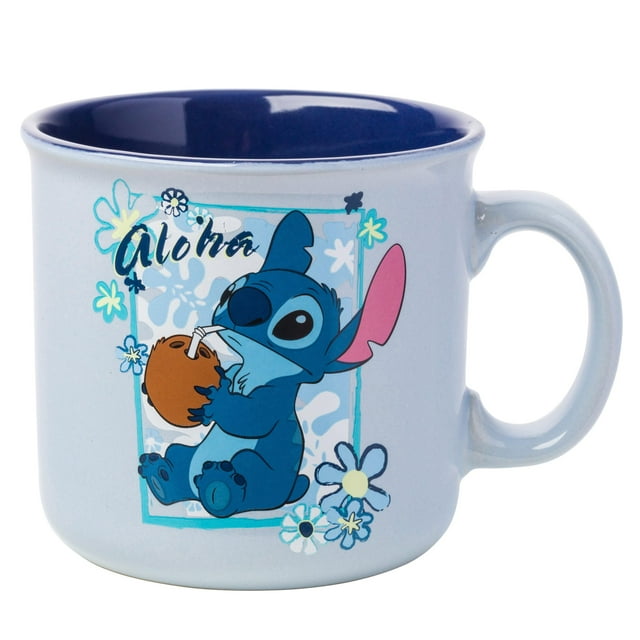 Taza Camper Silver Buffalo Disney Lilo and Stitch, 600 ml