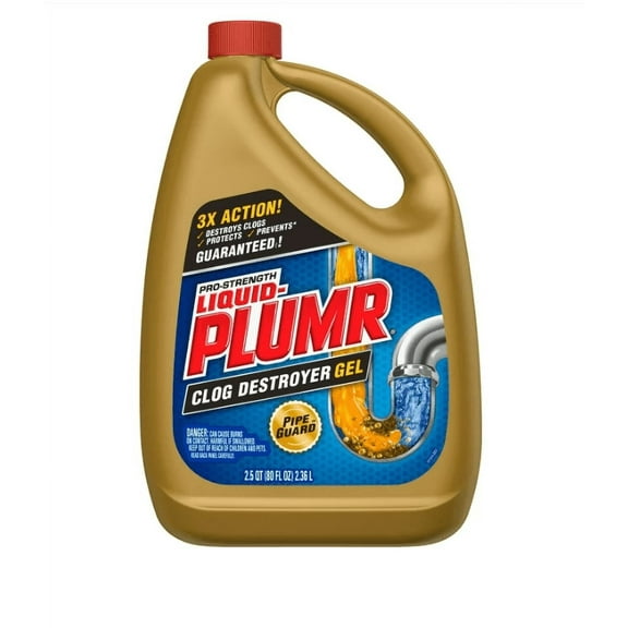 Clorox Liquid-Plumr Professional Strength Clog Remover 80 oz (Pack of 3)