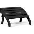 thumbnail image 3 of SEEKOL Outdoor Patio HDPE Adirondack Ottoman Footrest, Black 19.3"D x 22"W x 14.8"H, 3 of 10