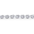 thumbnail image 4 of Bling Jewelry Womens Cubic Zirconia XO Tennis Bracelet for Bridal Prom Wedding Sterling Silver, 4 of 7