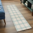 thumbnail image 5 of Blue Checkered Kitchen Runner Rug 2x6 Washable Runners for Hallway Non Slip Rustic Farmhouse Buffalo Plaid Large Area Rug Indoor Floor Carpet for Bathroom Laundry Entryway Bedroom Living Room, 5 of 9