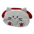 thumbnail image 2 of Estuche para lápices con diseño de gato, bolsa de almacenamiento para maquillaje y cosméticos, portátil, para estudiantes, bolígrafos Rojo Blanco, 2 of 8