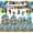 Green-1, variant on Pixel Birthday Party Decorations, Game Theme Party Supplies Set Including Balloons, Banner, Backdrop, Tablecloth, Cake Topper, Cake Cupcake Toppers, Paper Plates, Paper Cup, Napkins