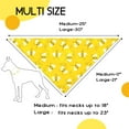 thumbnail image 4 of Summer Dog Bandanas 2 Large Pack,White Lemon Plaid Yellow bee Dot Reversible Adjustable Triangle Pet Scarves for Boy and Girl,Cute Fruit Bandana for Small Medium Large Dogs Cats(Medium), 4 of 5