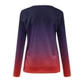 thumbnail image 5 of Ketyyh-chn99 Women's Tops V Neck Slim Fit Pullovers Long Sleeve Short Sleeve T Shirt Tunic Tops Tee Purple,XL, 5 of 5