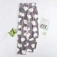 thumbnail image 3 of Women Pajama Pants Plush Sleep Pants Soft Elastic Waist Pajama Bottoms Patterned Pants With 2 Pockets with Plaid Pattern for Cozy and Cute Sleep,Khaki,3XL, 3 of 7