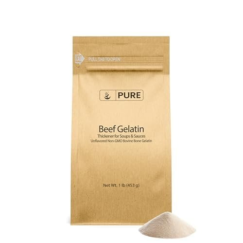 Pure Original Ingredients Beef Gelatin 1 lb Bovine Beef Gelatin, Thickener, Soups & Sauces.
