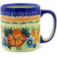 thumbnail image 3 of Polish Pottery 11 oz Mug (Bold Poppies Theme) Signature UNIKAT Hand Painted in Boleslawiec, Poland + Certificate of Authenticity, 3 of 6