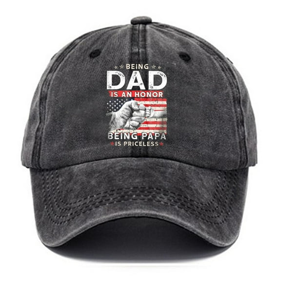 Washed Cotton Printed Hat Vintage Dad Hat Men's Retro Baseball Cap Hot Soft Top Sun Hat