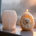 thumbnail image 7 of 3D Pomeranian Dog Candle Mold - Egg Shaped Silicone Mold for Candle Making, Resin, Soap. Cute Puppy Relief Aromatherapy Plaster DIY Kit. Home Decor Valentine's Gift. 3.9 Inch, 7 of 7