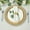 Gold, variant on BalsaCircle 6 Acrylic Round 13 in Charger Plates with Wheat Pattern Gold Rim Party Decorations Supplies