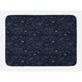 thumbnail image 1 of Blue Sky Bath Mat, Repeating Stars Constellation Galaxy Theme Science Outer Space Print, Plush Bathroom Decor Mat with Non Slip Backing, 29.5" X 17.5", Dark Night Blue White, by Ambesonne, 1 of 2