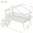 thumbnail image 3 of Noble House Vita Twin Low Loft House Bed with Slide, Ladder, and Safety Guardrails, Pine Wood Frame, White, 3 of 6