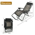 thumbnail image 2 of Costway 2PCS Patio Rattan Zero Gravity Lounge Chair Folding Recliner Headrest Mix Grey, 2 of 10