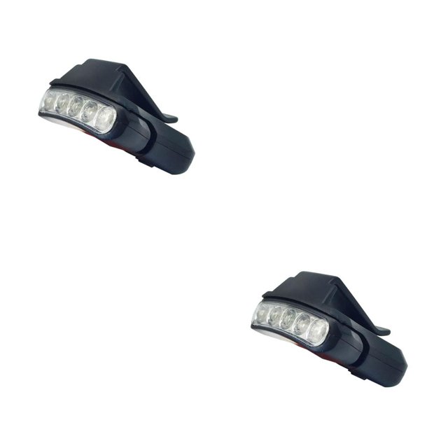 Bewildely Waterptoof portátil Pesca al aire libre Camping 100LM 5 LED Clip-On Cap Lamp Light 5x5.5x1.6cm 2piezas